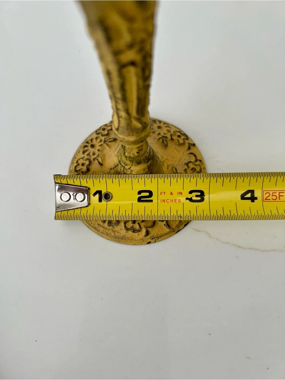 NWOT Yellow Shabby Chic Floral Metal Candle Holders - Set of 2